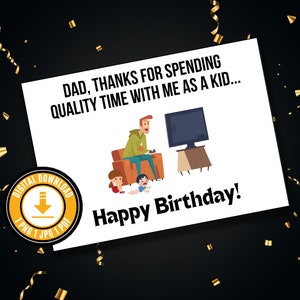 Funny Birthday Card For Dad Printable Funny Birthday Card From Son Birthday Gift From Son Birthday Gift From Daughter Birthday Card Dad