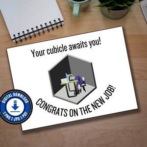 Funny New Job Card Printable Funny New Job Gift For Him Funny New Job Gift For Her Instant Download New Job Card Gift Funny New Jobs Gifts