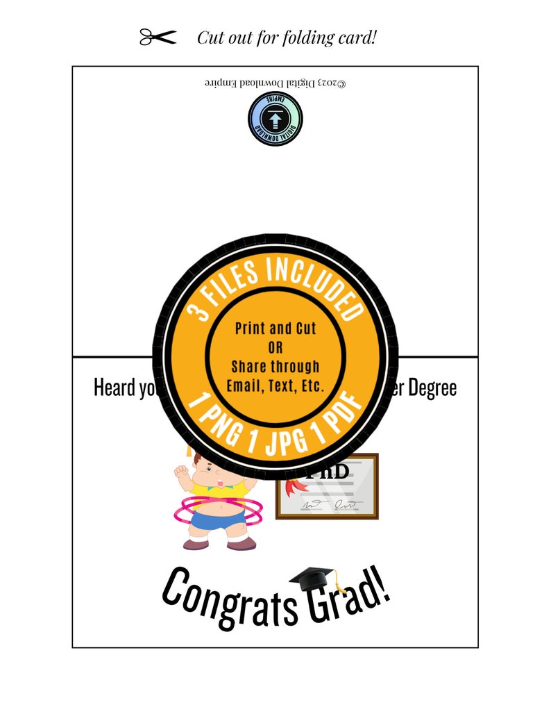 Funny Graduation Card Printable PHD Graduation Card Funny - Etsy