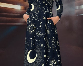 beaded moon dress Beaded Moon and Night Black Sparkle Sequin High Split Evening Dress main image 0