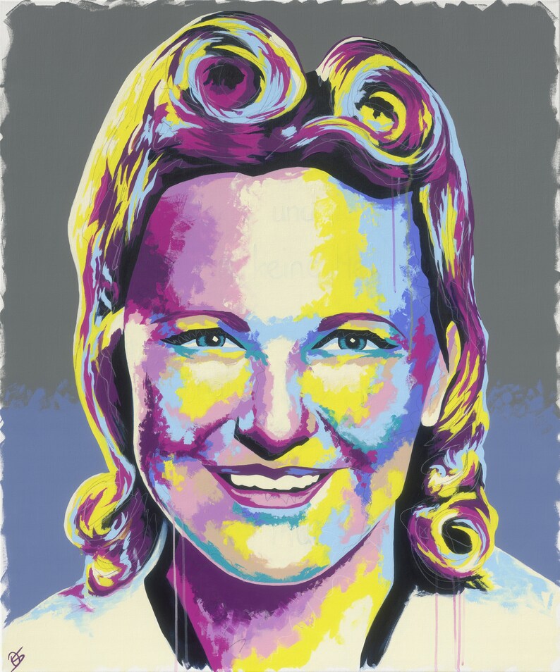 Emilie Schindler Portrait mit Zitat, Kunstdruck, Pop Art, Rechteckig, Portraitreihe Fearless Women Bild 3