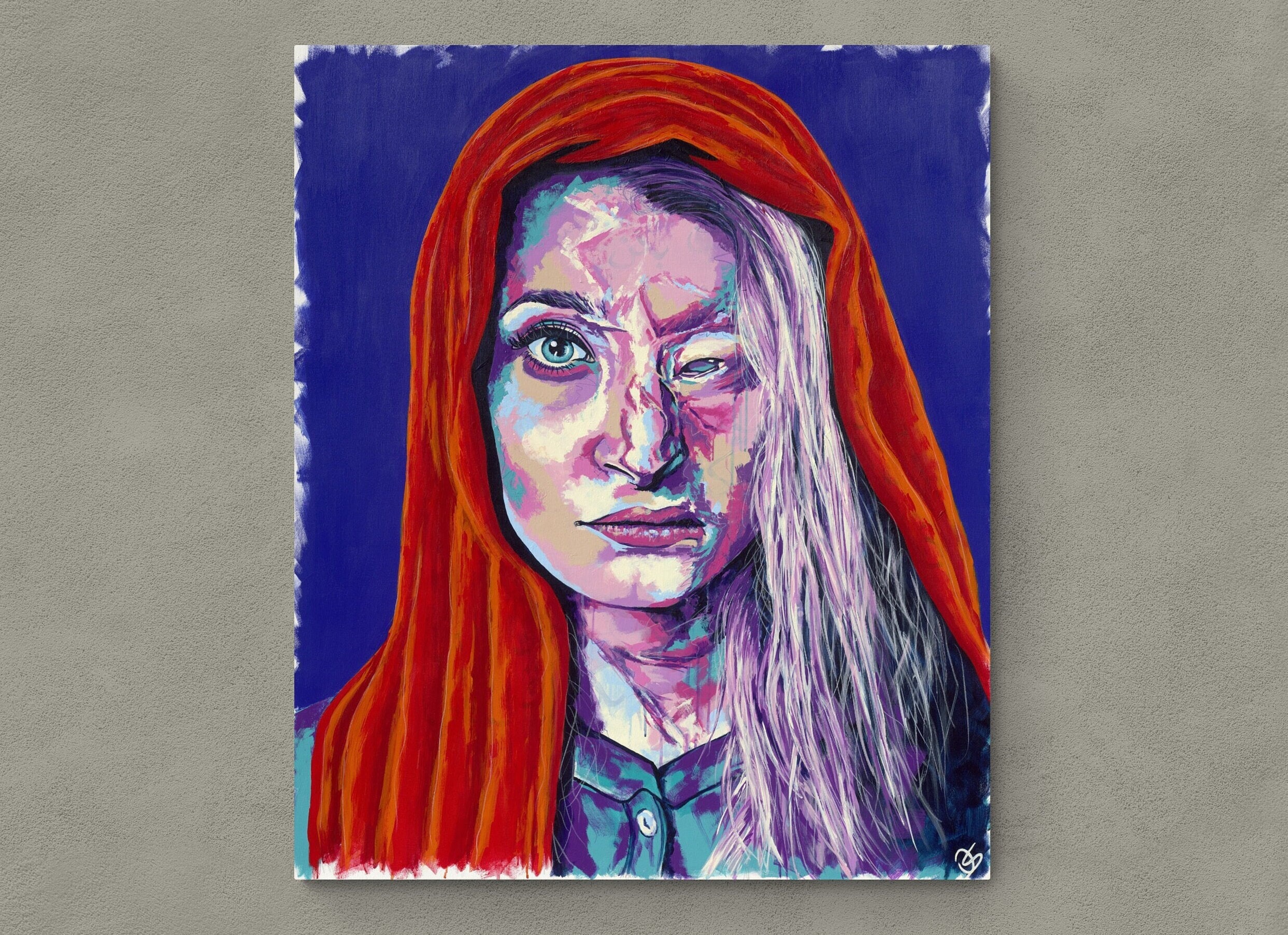 Self-Portrait 春雨麗女 PR+ Marzieh Ebrahimi Portrait, Quote, Fine Art Print, Pop Art