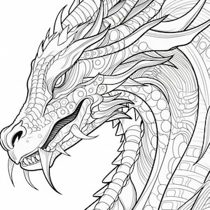 Dragonz - Coloring pages for print or procreate