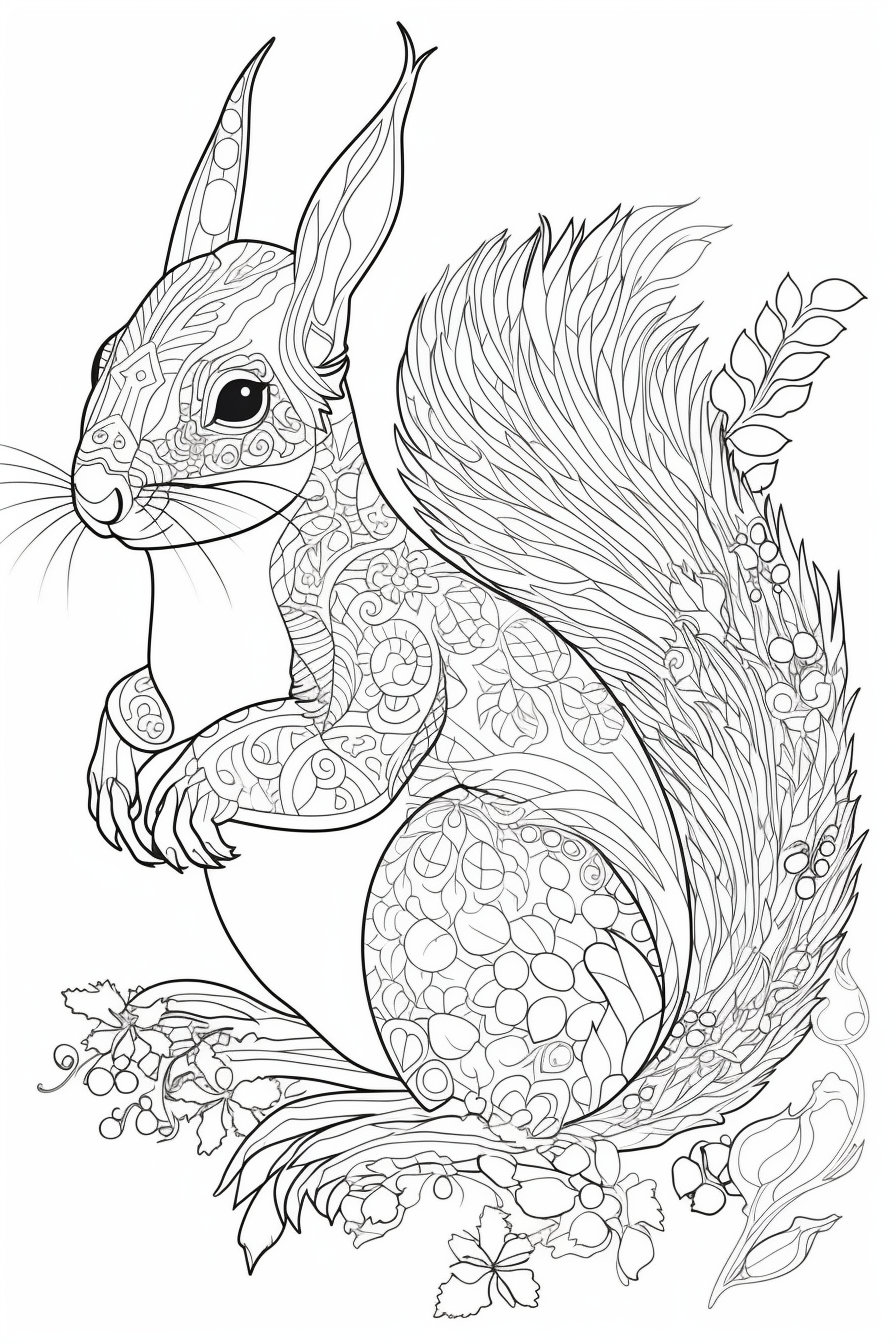 Acorn Adventures - Coloring Pages for Print or Procreate - Etsy