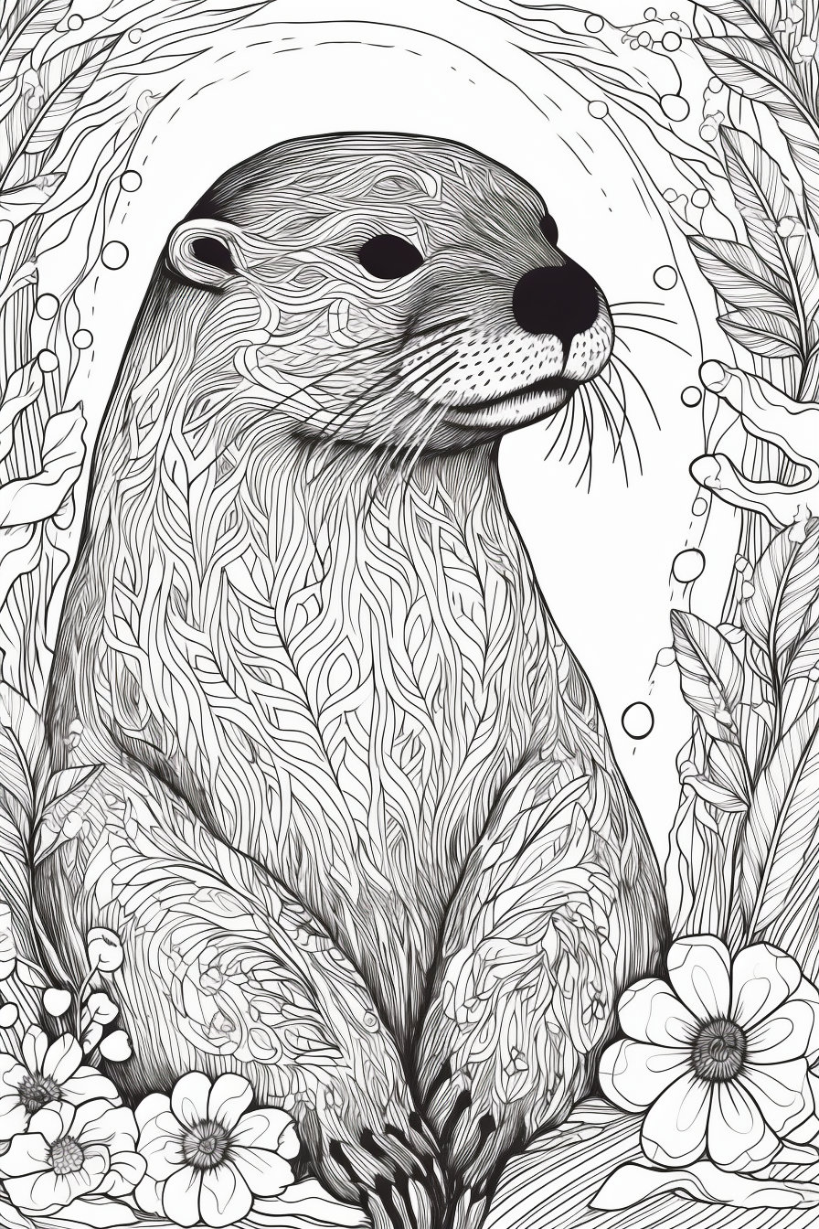 Significant Otter - An Adult Color By Number Coloring Book- Mosaic Stained  Glass Coloring Book of Cute Sea Otters: Featuring Zen Doodle Otter Designs  a book by Color Questopia