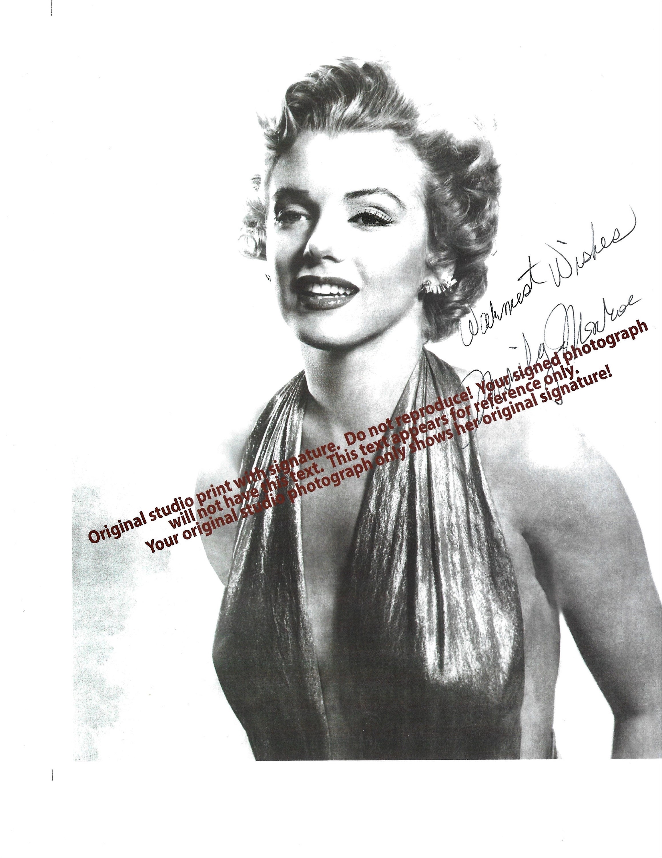 MARILYN MONROE Original Print Signed - Etsy