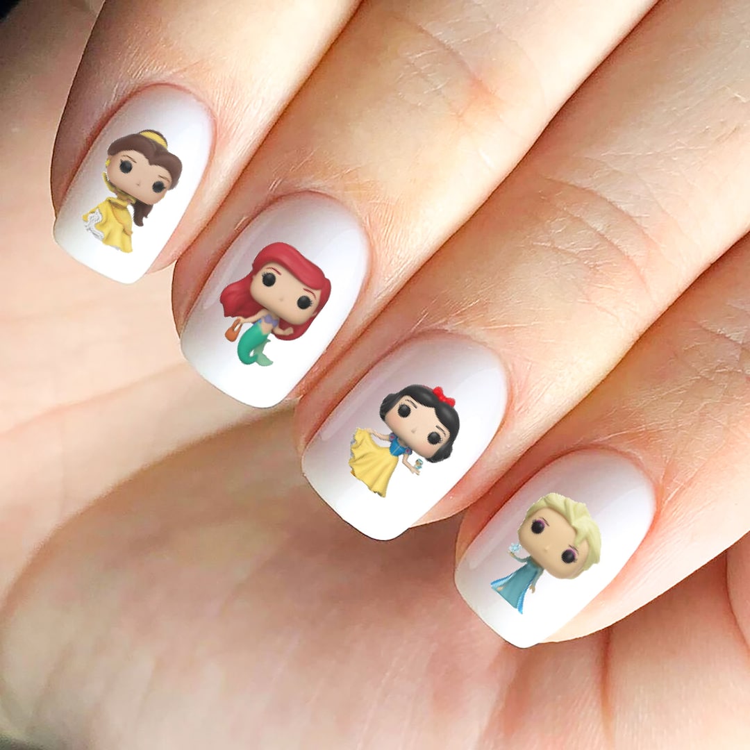 Disney Princess Nail Decals Stickers Waterslide Cinderella Etsy