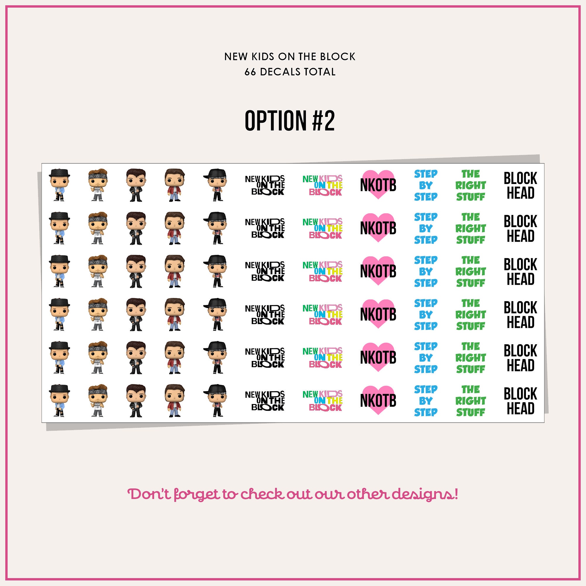NKOTB New Kids on the Block Nail Decals Stickers Waterslide - Etsy
