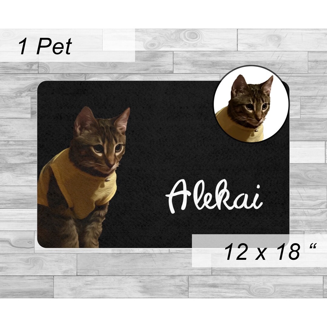Personalized Pet Mats Using Pet Photo Name Personalized Pet Etsy