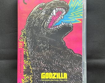 Custom Godzilla Showa Era Cover w/ 8 Disc DVD Case | Criterion Collection Replacement Case | No Discs Included