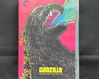 Custom Godzilla Showa Era Cover w/ 8 Disc DVD Case | Criterion Collection Replacement Case | No Discs Included