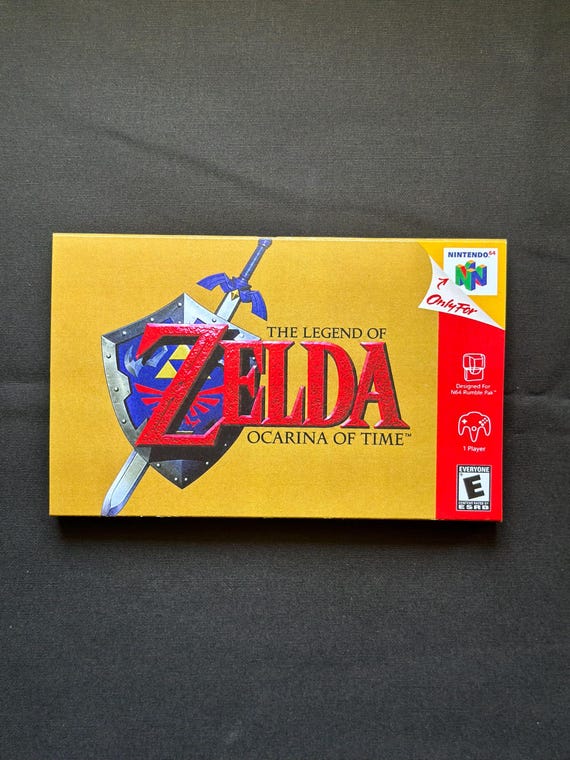 CUSTOM The Legend of Zelda Ocarina of Time Switch 2 Slip Cover | Retro Nintendo 64 Inspired Game Case | Custom Cardstock Slipcover | NO CASE