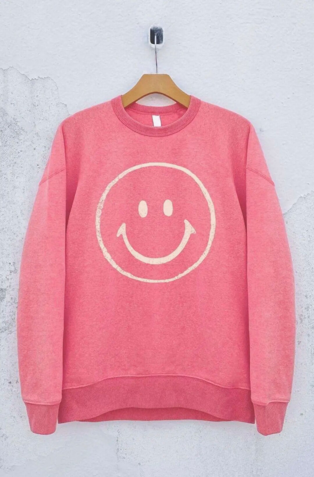 Smiley Face Light Sweatshirt, Happy Face Sweatshirt, Summer Sweatshirt