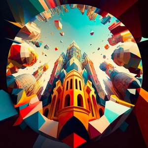 Otherworldly Kaleidoscope Art-Digital Downloads- Ai Draw- Whirlwind- Fantastical- Cosmic Art-Radiant-Illusionary -Enchanted-Technicolor