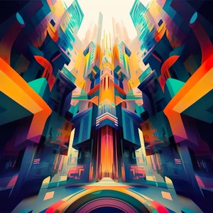 ChromaticCanyon Kaleidoscope Art- Digital Downloads- Ai Draw - Chromatic -Vibrant- Cosmic Art-Radiant-Illusionary -Enchanted- Surreal