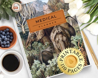 Medical Planner, Printable Pages, Medication Tracker,Blood Pressure Log,Medication Log,Chronic Illness,Caregiver Checklist,Nursing Care Plan