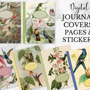 60 Goodnotes Notebook Covers, Coquette Aesthetic, Pages Stickers, Ipad Journal Planner, Bullet Journal, Notability, Vintage Botanical Garden