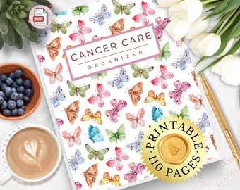 Cancer Care Organizer: Treatment Journal, Medication, & Symptom Trackers (PDF Printable)