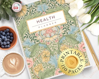 Health Wellness Planner, Printable Pages, Weight Medication Tracker, Medical Records,Chronic Illness, Blood Pressure,Medical History Journal
