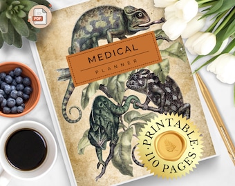 Medical Planner, Printable Pages, Medication Tracker,Blood Pressure Log,Medication Log,Chronic Illness,Caregiver Checklist,Nursing Care Plan