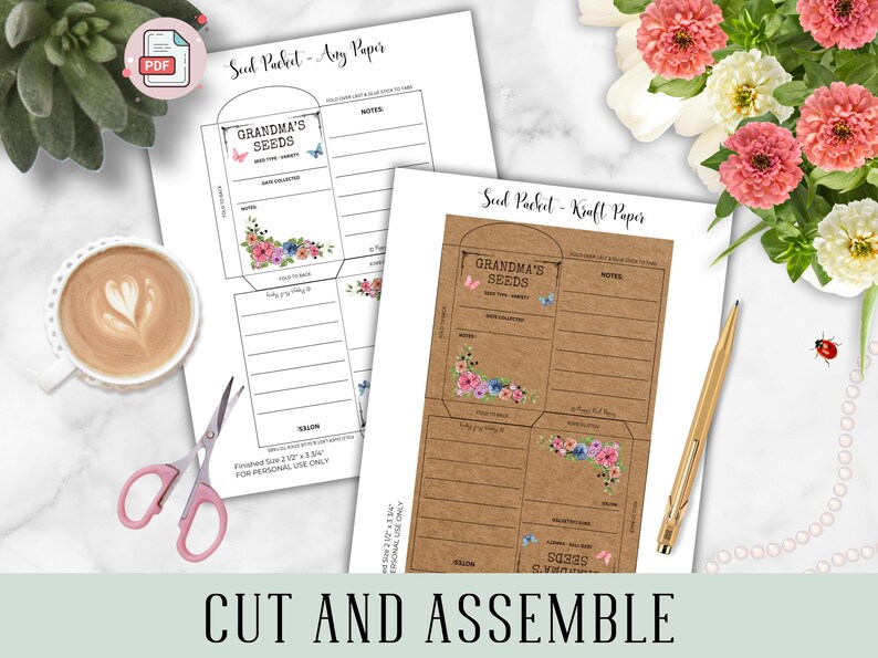 Basic Seed Collection Label Example Seed Packet Printable Template, Seed Saving Envelope Printable, Seed ...