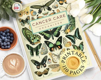 Cancer Care Organizer: Treatment Journal, Medication, & Symptom Trackers (PDF Printable)