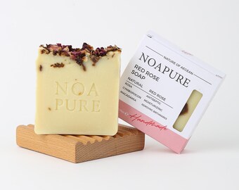 Jabón de Rosa Roja / Jabón Natural Hecho a Mano