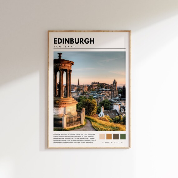 Edinburgh Print | Edinburgh Scotland Poster | Scotland Wall Art | Edinburgh Castle Photo | Scotland Photography | P #154