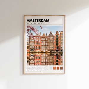 Amsterdam Print | Amsterdam Canals Poster | Netherlands Wall Art | Amsterdam Photo | Amsterdam Artwork | P #068