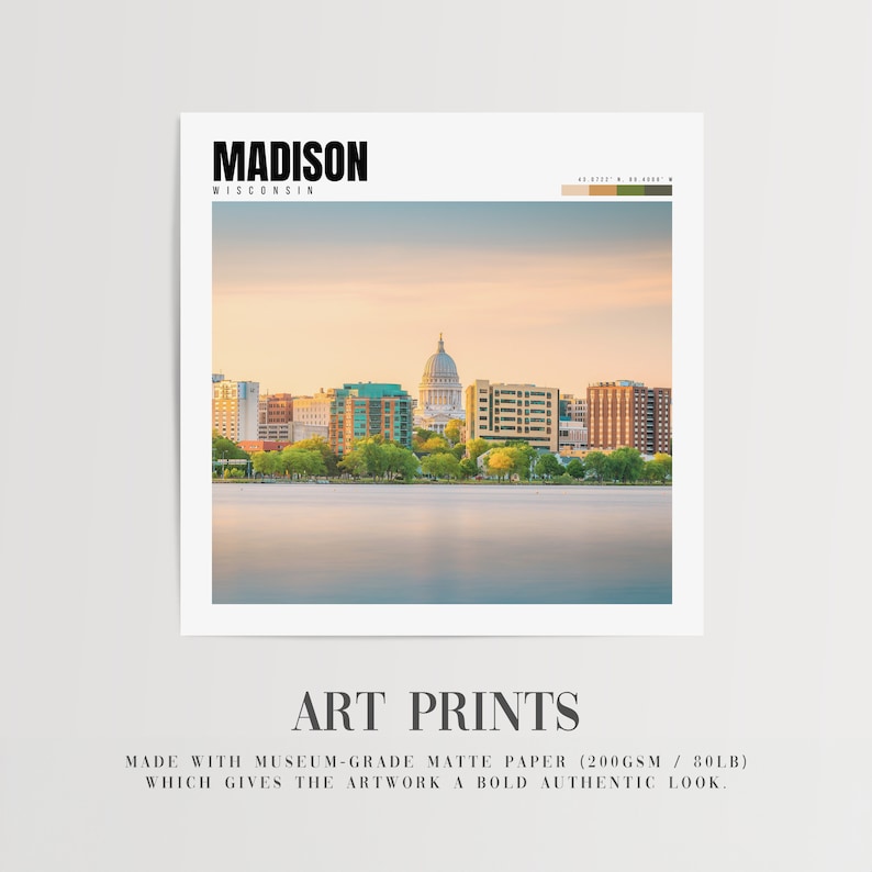 the cover of madison magazine with a picture of a city
