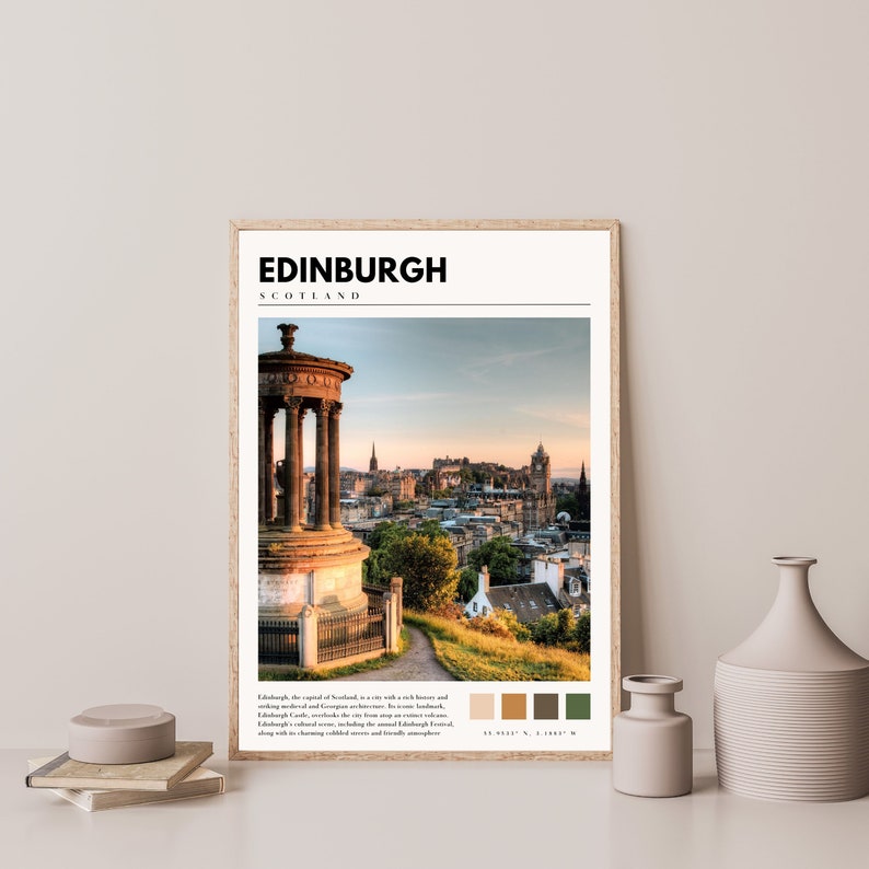 Edinburgh Print | Edinburgh Scotland Poster | Scotland Wall Art | Edinburgh Castle Photo | Scotland Photography | P #154 image 2