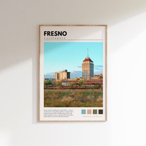 Fresno Wall Print | Fresno California Poster | Fresno City Wall Art | Fresno Photo | California Travel Print | P #135