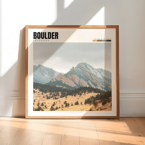 Boulder Print | Boulder Colorado Poster | Boulder Wall Art | Boulder Decor | Boulder Photography | Boulder Artwork | P #056