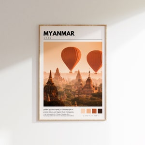 Myanmar Print | Myanmar Burma Poster | Myanmar Yangon Bagan Wall Art | Myanmar Photo | P #090