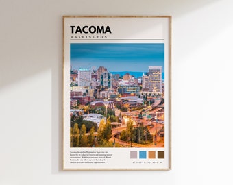 Impresión de Tacoma / Póster de Tacoma, Washington / Arte mural de Tacoma / Foto de Tacoma / Decoración de pared de Tacoma, WA / P n.° 142