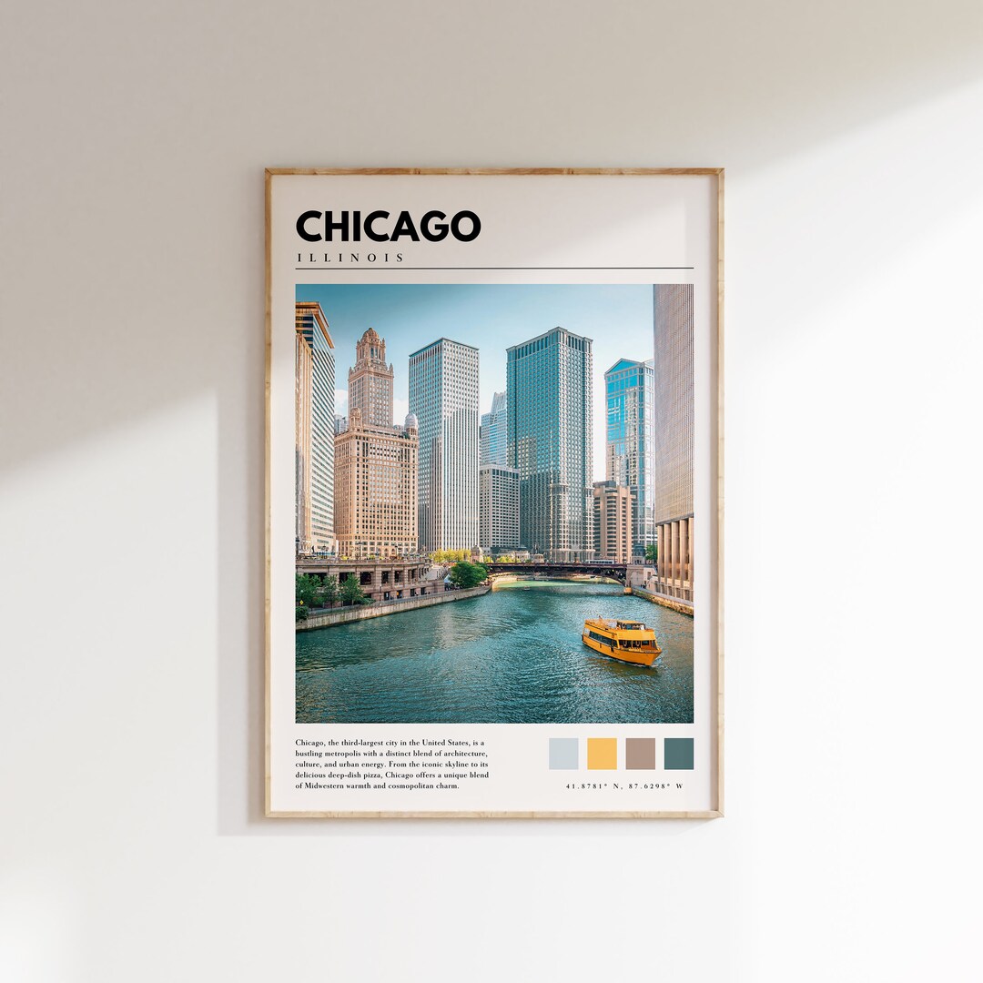 Chicago Illinois Print Chicago Photo Poster Chicago Wall - Etsy