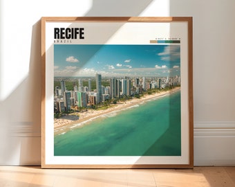 Recife Wall Print | Recife Brazil Poster | Recife Brazil Wall Art | Recife Photo | Recife Artwork | Recife Brazil Decor | P #511