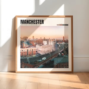 Manchester Print | Manchester UK Poster | Manchester Wall Art | Manchester Decor | Manchester England Artwork | P #026