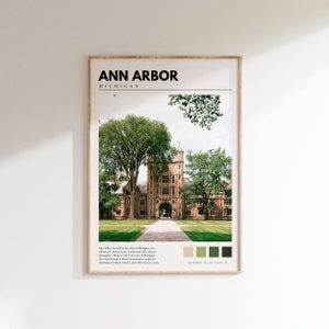 Ann Arbor Print | Ann Arbor Michigan Poster | University of Michigan | Ann Arbor Photo Wall Art | P #099