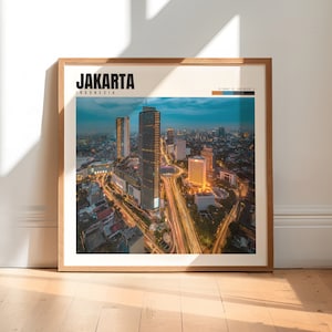 Jakarta Print | Jakarta Indonesia Poster | Jakarta Wall Art | Jakarta Artwork | Jakarta Decor | Jakarta Gift | Jakarta Photo | P #104