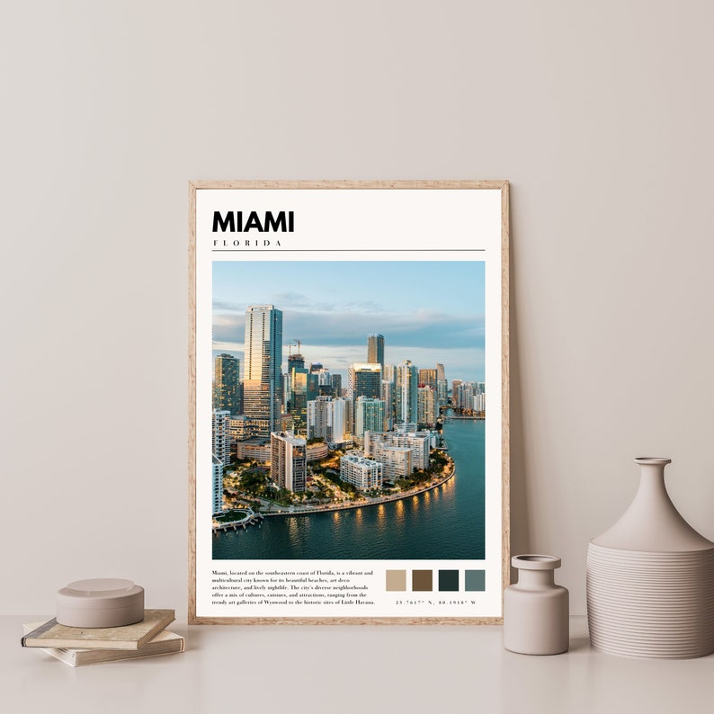 Miami Print | Miami Florida Poster | Miami Wall Art | Miami Photo | Miami Photography | Miami Florida Decor | P #157 Bild 2