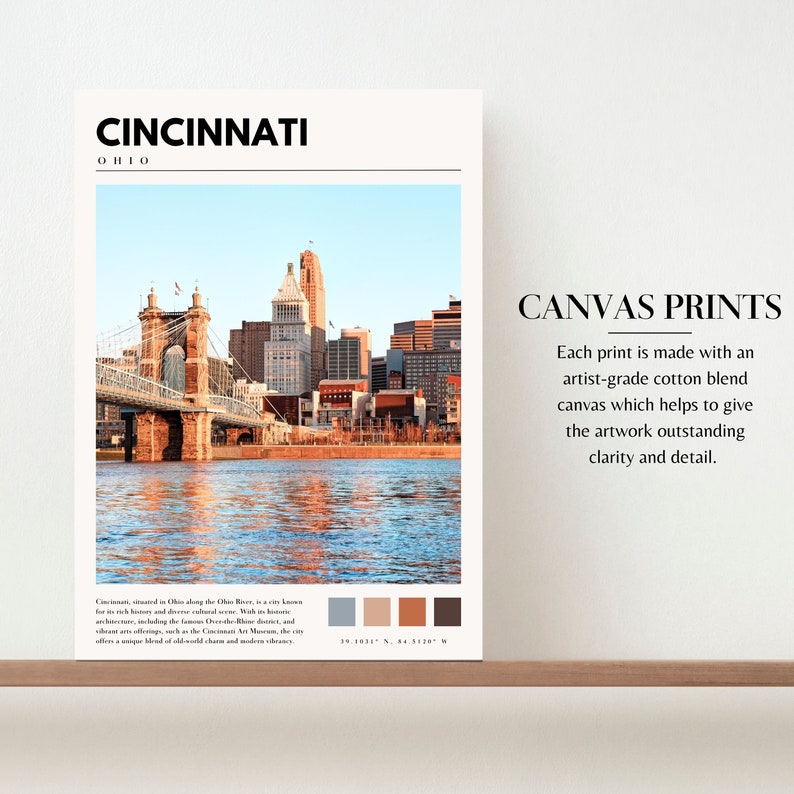 Cincinnati Print | Cincinnati Ohio Poster | Cincinnati Wall Art | Cincinnati City Photo | Ohio Home Decor | P #139 image 5