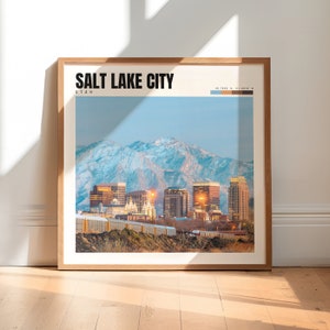Salt Lake City Print | Salt Lake City Poster | Salt Lake City Utah Wall Art | Utah Photography | Utah Decor | Salt Lake City Gift | P #148