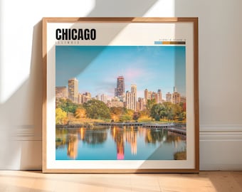 Chicago Wall Art | Chicago Poster | Chicago Illinois Print | Chicago Photo | Chicago Home Decor | Chicago Artwork | P #247