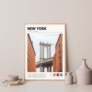 New York City Print | New York Poster | Manhattan Bridge Photo Wall Art | New York Home Decor | P #042 image 2