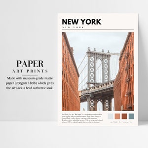 New York City Print | New York Poster | Manhattan Bridge Photo Wall Art | New York Home Decor | P #042 image 3