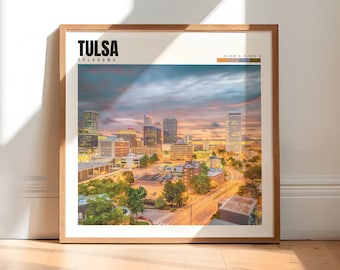 Tulsa Wall Print | Tulsa Oklahoma Poster | Tulsa Wall Art | Tulsa Photo | Tulsa Wall Decor | Tulsa Artwork | Tulsa OK | P #325