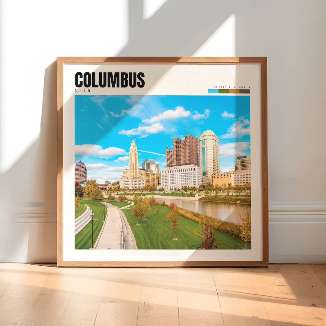 Columbus Print Columbus Ohio Poster Columbus Wall Art Columbus OH Decor