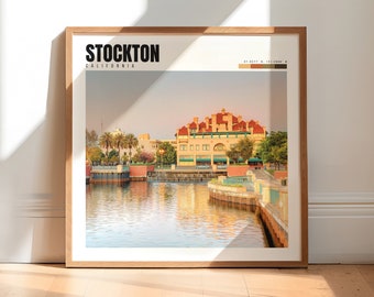 Stockton Wall Print | Stockton California Poster | Stockton Wall Art | Stockton Photo | Stockton Decor | Stockton CA Artwork | P #321
