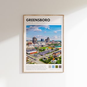 Greensboro Print | Greensboro North Carolina Poster | Greensboro City Wall Art | Greensboro Photo | P #122
